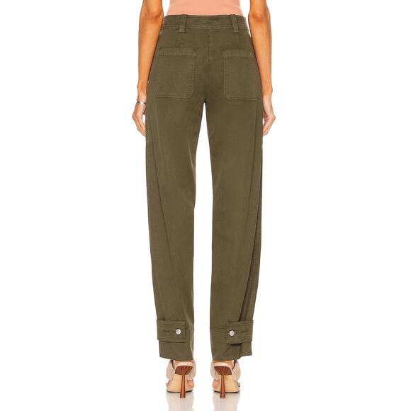 A.L.C. Briar Pants Clover Green Cargo Relaxed Size 2 Cotton Belted Relaxed Leg - Picture 9 of 10